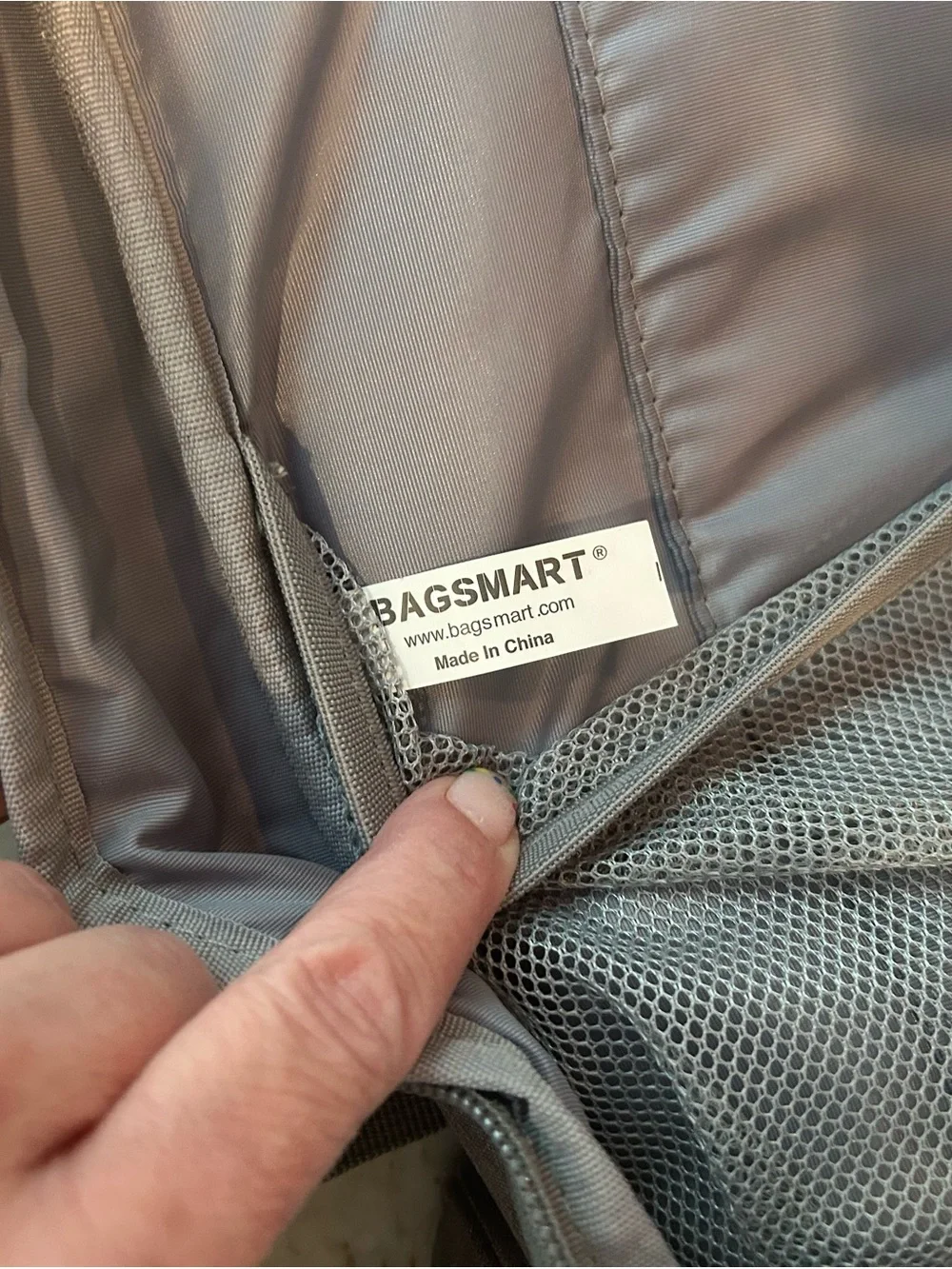 BAGSMART Gray Travel Duffel Weekender Carry-On Laptop Overnight Bag Like New